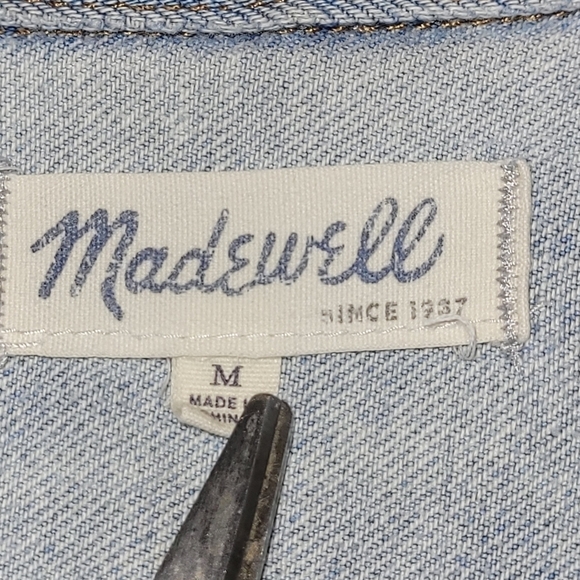 MADEWELL light wash jean denim vest - Picture 6 of 9